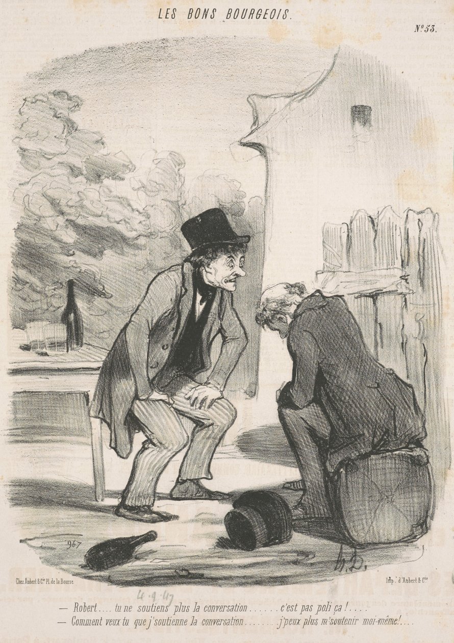 Robert... du fortsätter inte samtalet längre... av Honoré Daumier