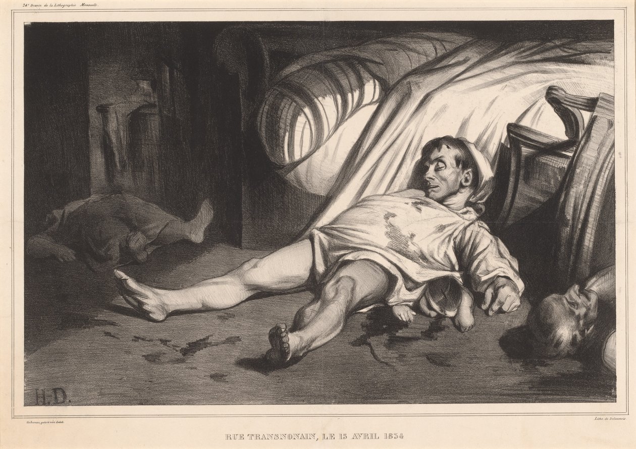 Rue Transnonain, 15 april 1834 av Honoré Daumier
