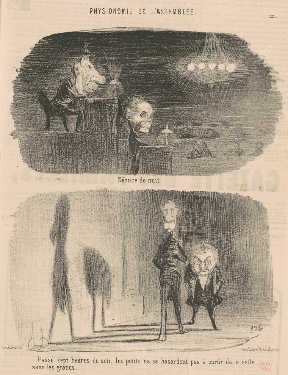 Nattpass av Honoré Daumier