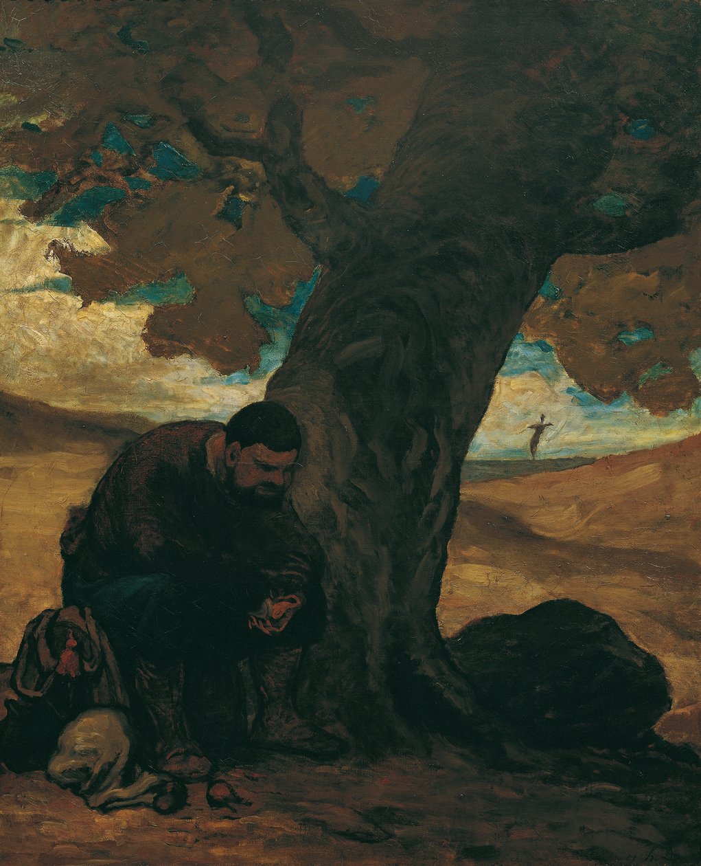 Sancho Panza vilar under ett träd av Honoré Daumier
