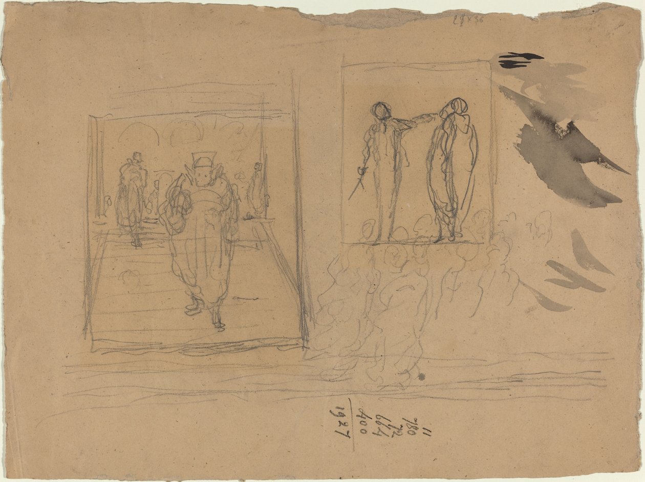 Scen i ett justitiepalats av Honoré Daumier