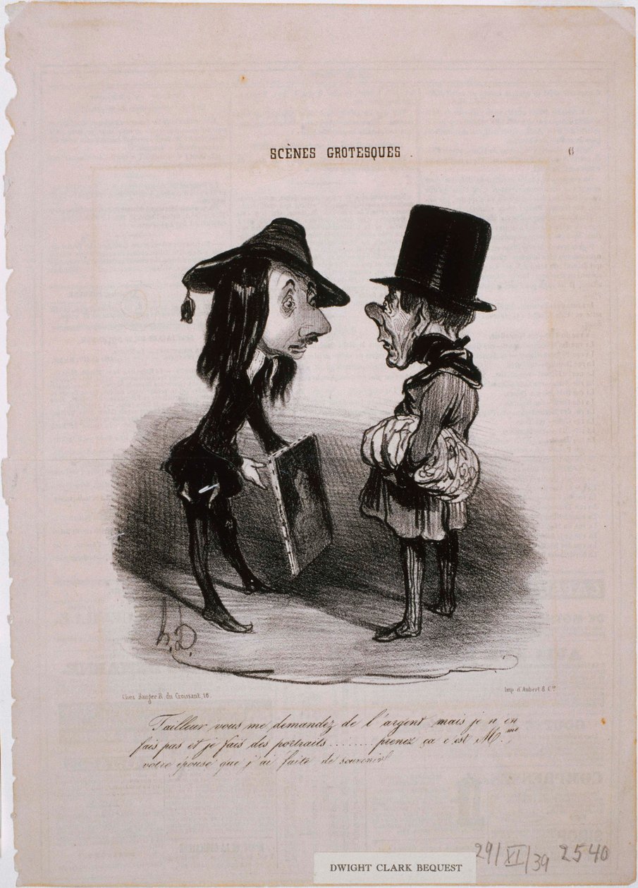 Groteska scener: Skräddare...Ta den här... av Honoré Daumier