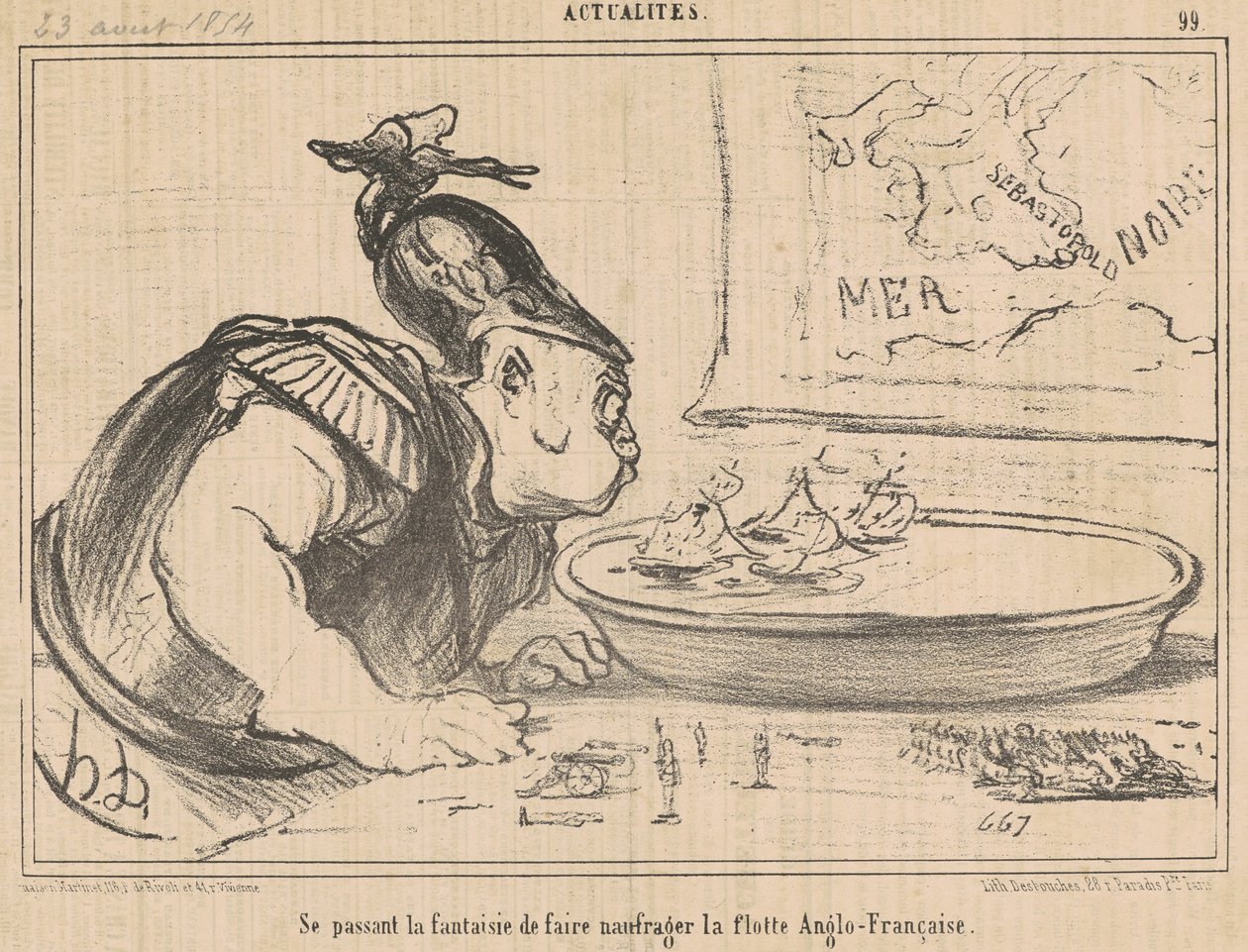 Att föra fantasin om att förstöra vidare... av Honoré Daumier