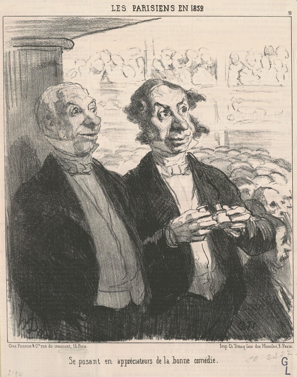 utger sig som en uppskattare av Honoré Daumier