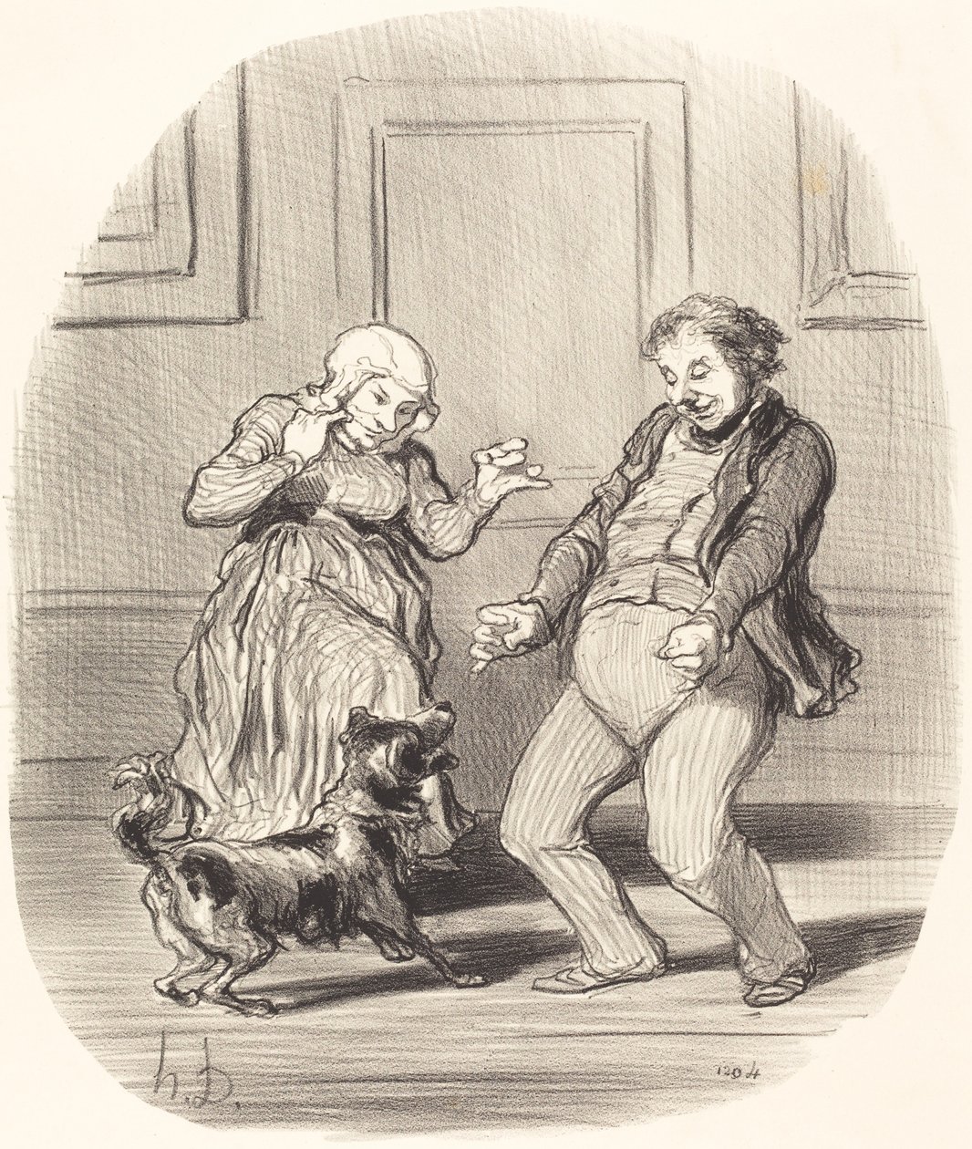 Jublar... i slutet av värmeböljan av Honoré Daumier