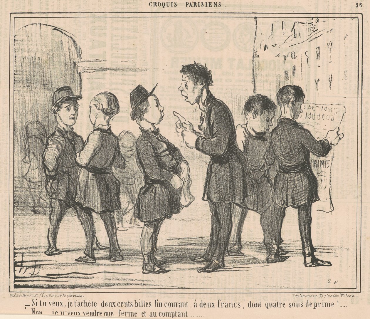 Om du vill, så köper jag tvåhundra kulor till dig... av Honoré Daumier