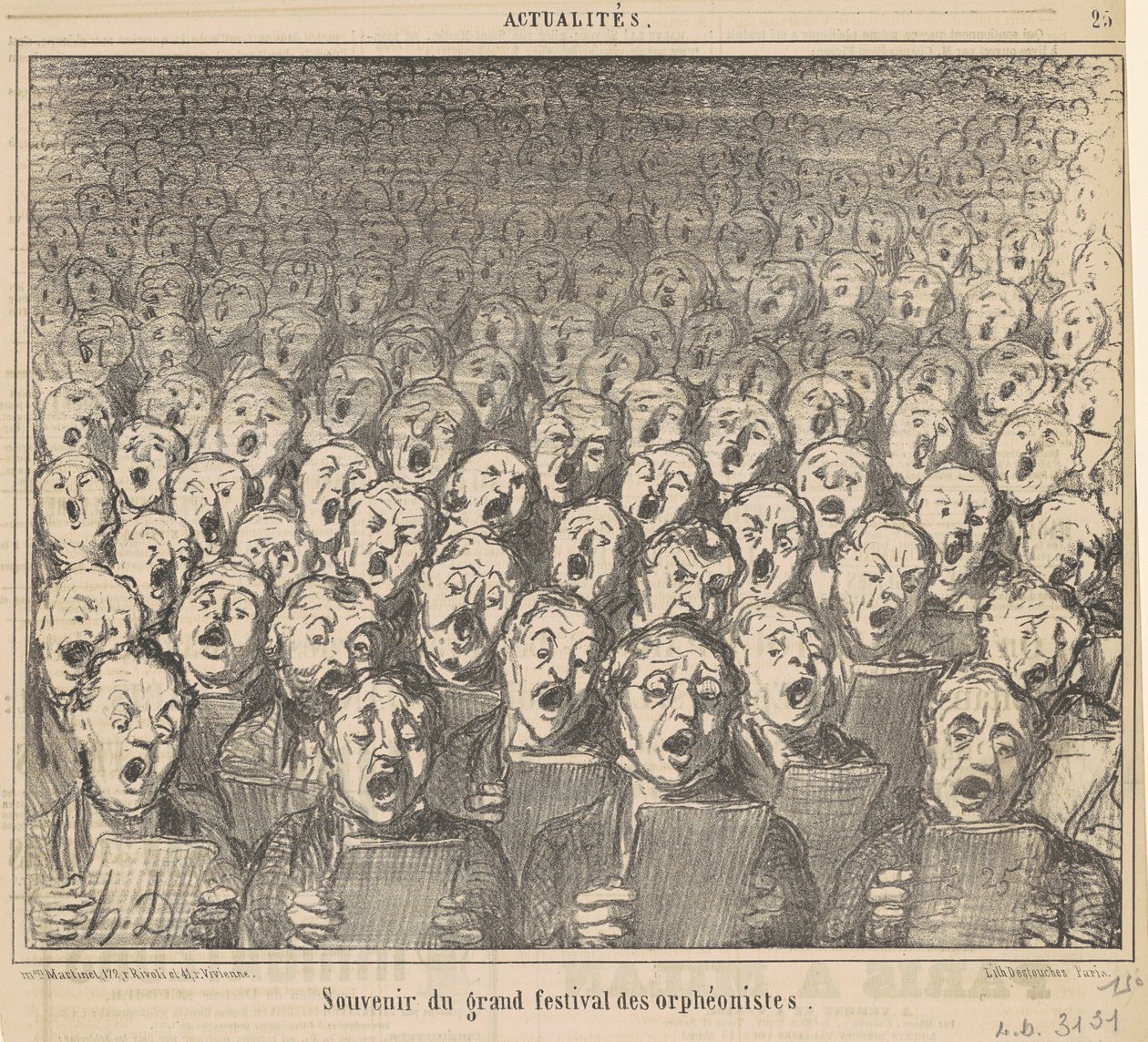 Souvenir från den stora festivalen av föräldralösare av Honoré Daumier