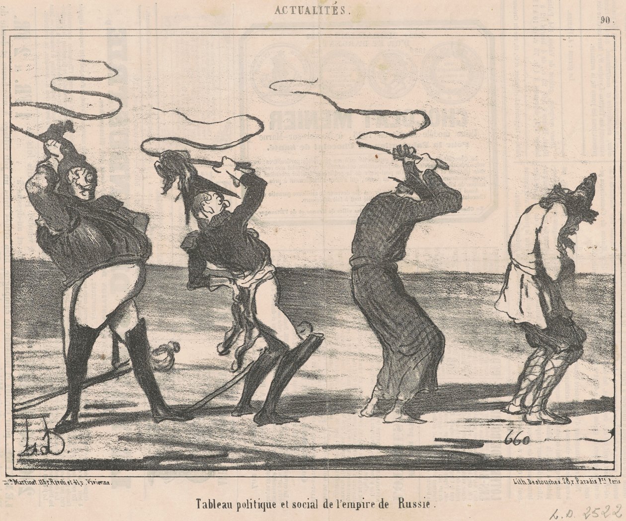 Tabell ... av det ryska imperiet av Honoré Daumier