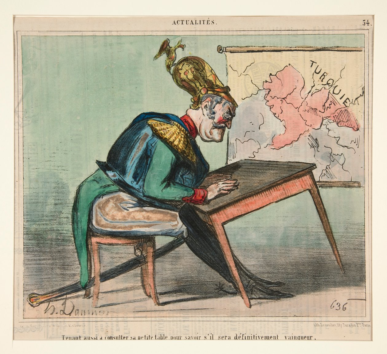 Också angelägen om att konsultera hans lilla bord av Honoré Daumier