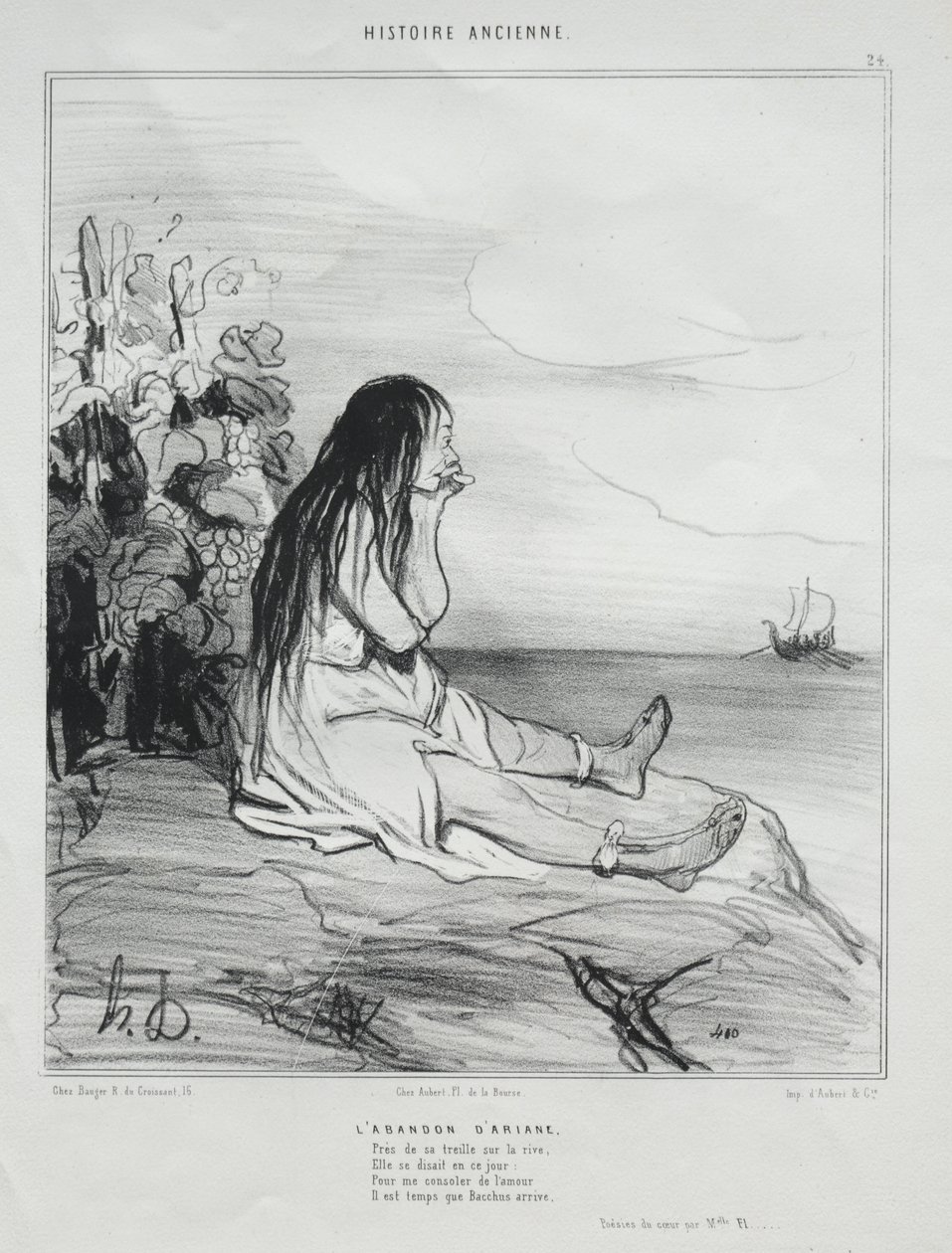 Övergivandet av Ariadne av Honoré Daumier