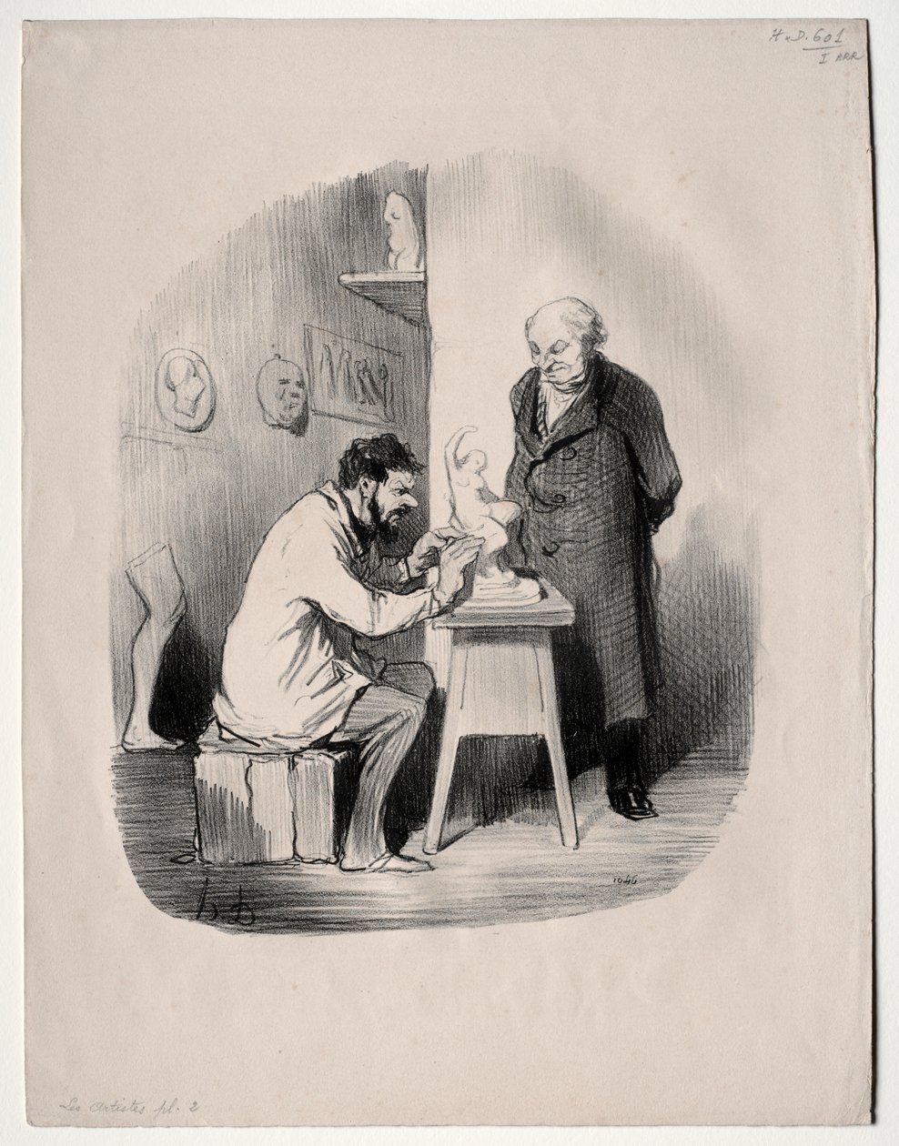 The Artists, skylt 2: Du måste modellera mig på det här sättet en dag av Honoré Daumier