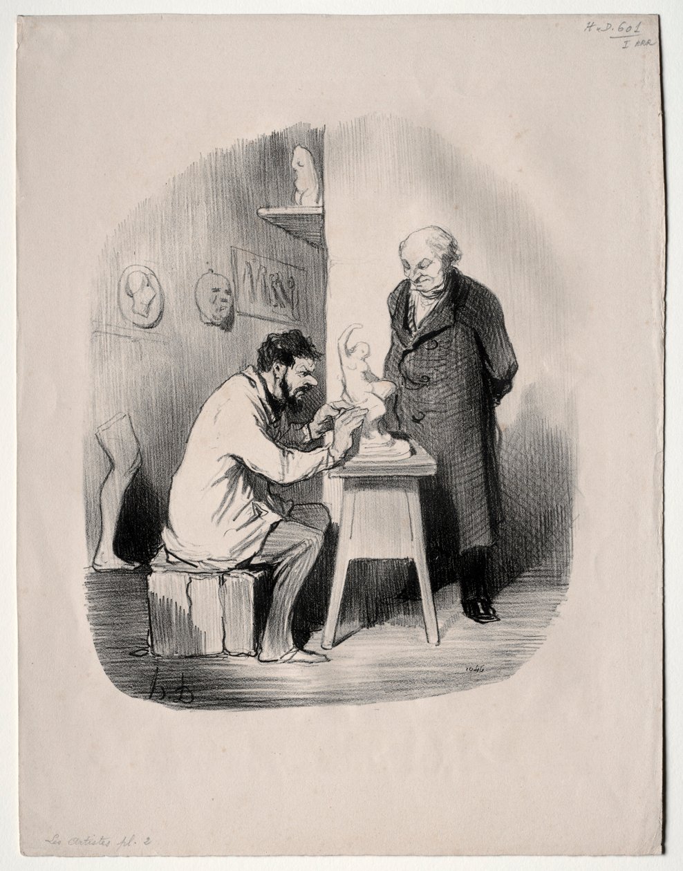 The Artists, skylt 2: Du måste modellera mig på det här sättet en dag, 1848. av Honoré Daumier