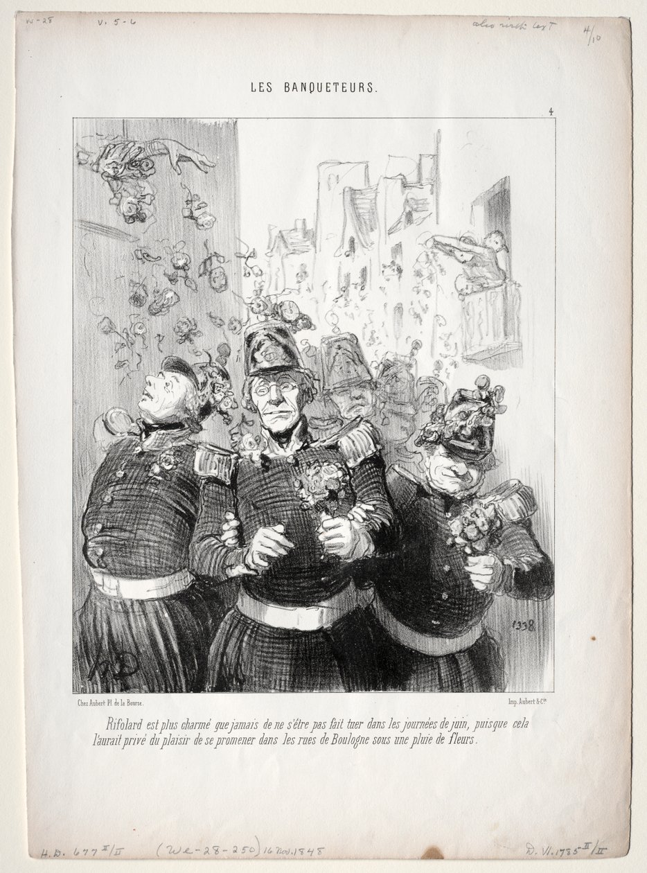 The Banqueters, tallrik 4: Rifolard är charmigare än någonsin... av Honoré Daumier