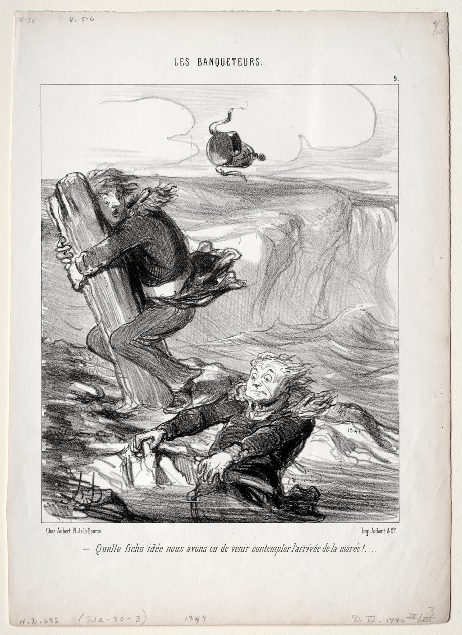 The Banqueters, skylt 9: Vilken ynklig idé vi har... av Honoré Daumier