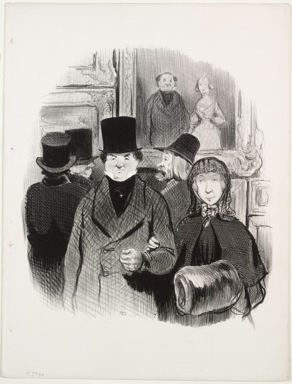 Livets vackra dagar, skylt 59: När ens porträtt är på salongen av Honoré Daumier