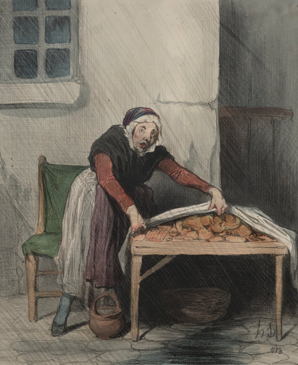 The Chapter of Interpretations, skylt 8: Varje brännskada fruktar kallt vatten, 1843. av Honoré Daumier