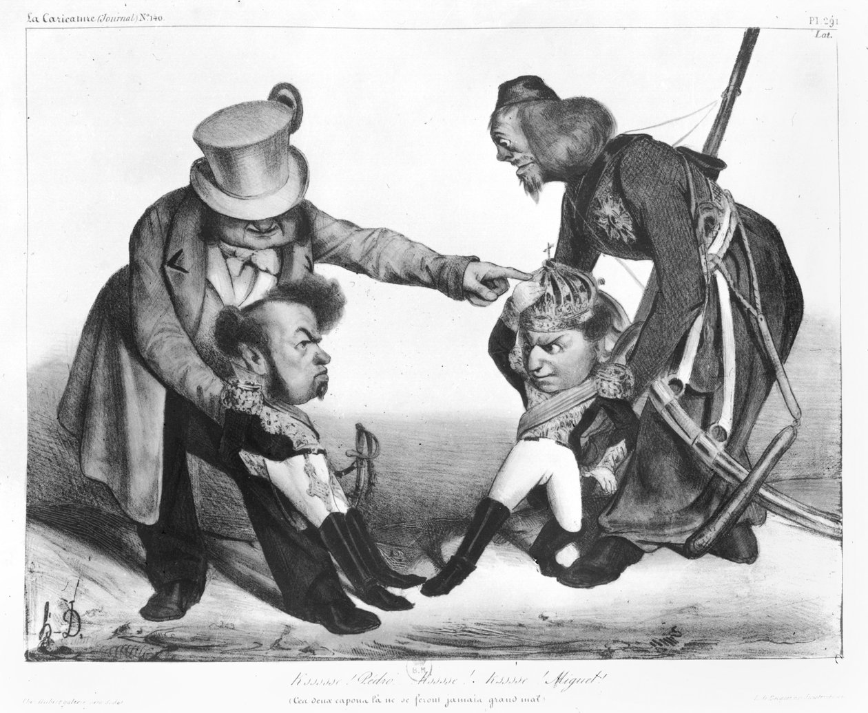 Inbördeskriget i Portugal som förde in i konflikten Pedro I (1798-1834) kejsare av Brasilien och kung av Portugal och Dom Miguel (1802-66), från 