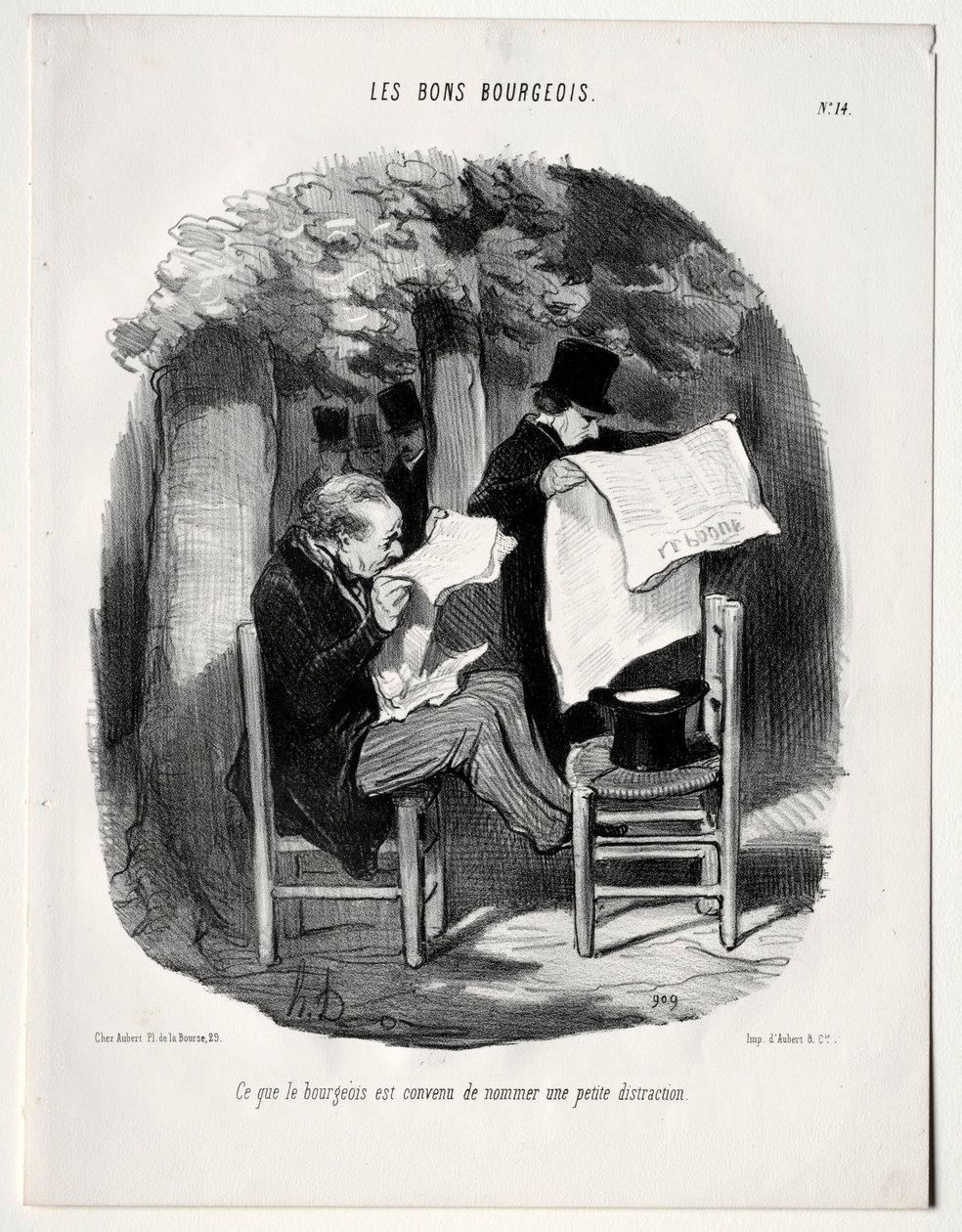 The Good Bourgeois, tavla 14: Vad borgarna betraktar som en distraktion, 1846. av Honoré Daumier