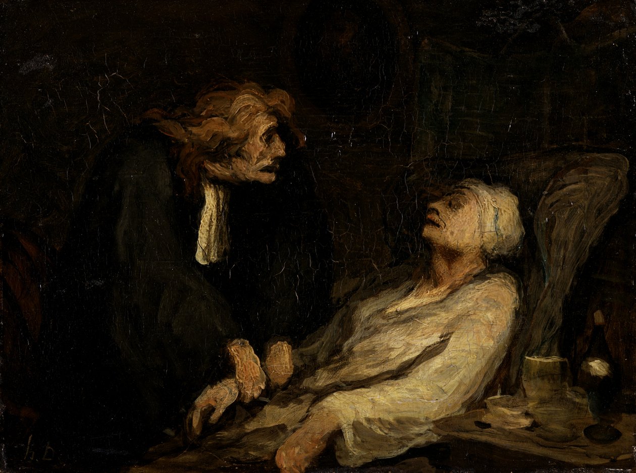 Hypokondern (den imaginära invaliden) av Honoré Daumier