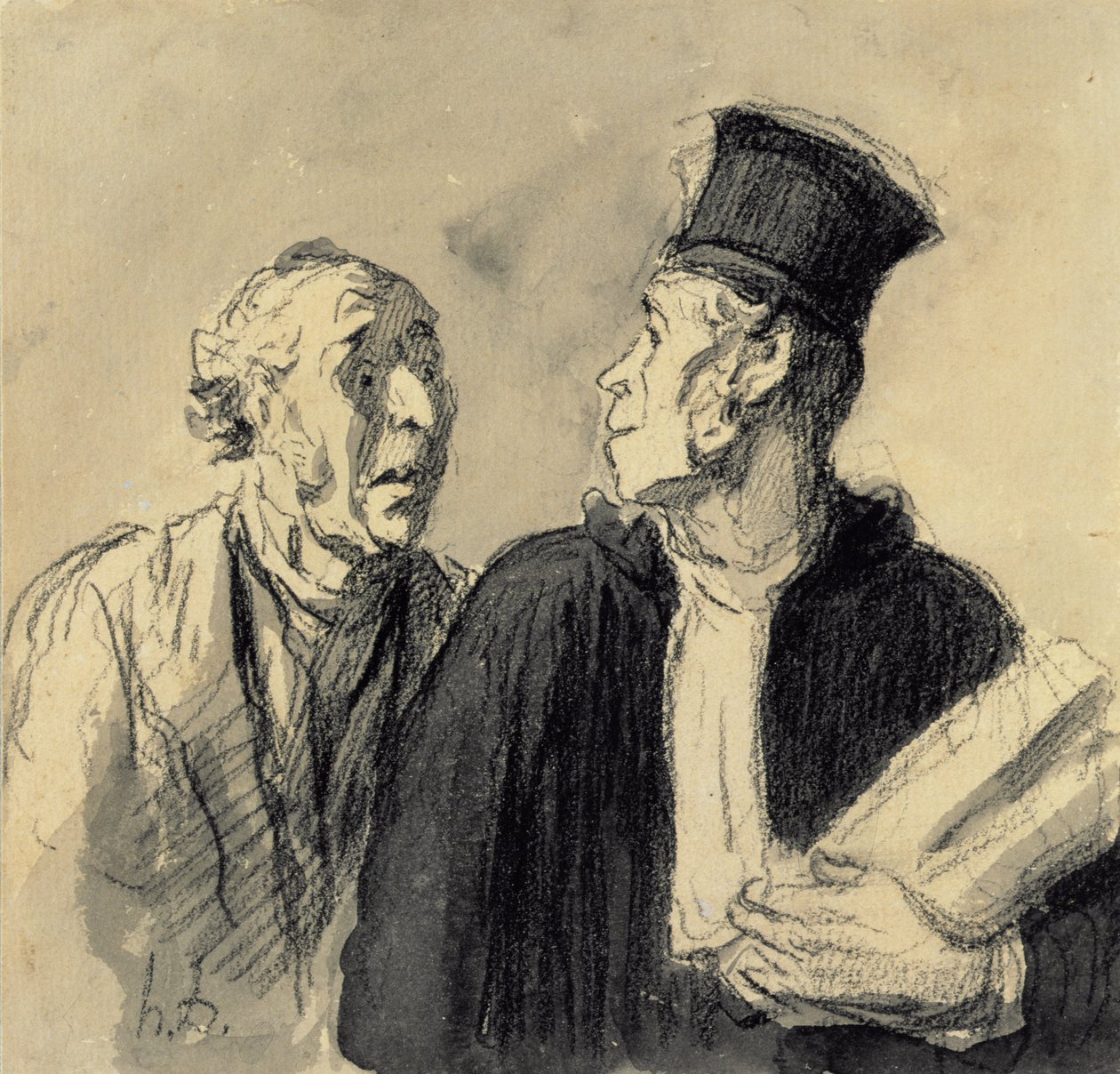 Advokaten och hans klient av Honoré Daumier