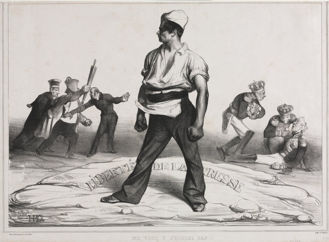 The Monthly Association (プレート 20): 干渉しないでください!swedish av Honoré Daumier