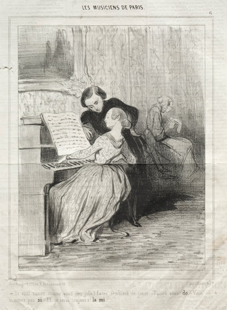 The Musicians of Paris, skylt 6: Om du visste hur vacker du är! av Honoré Daumier