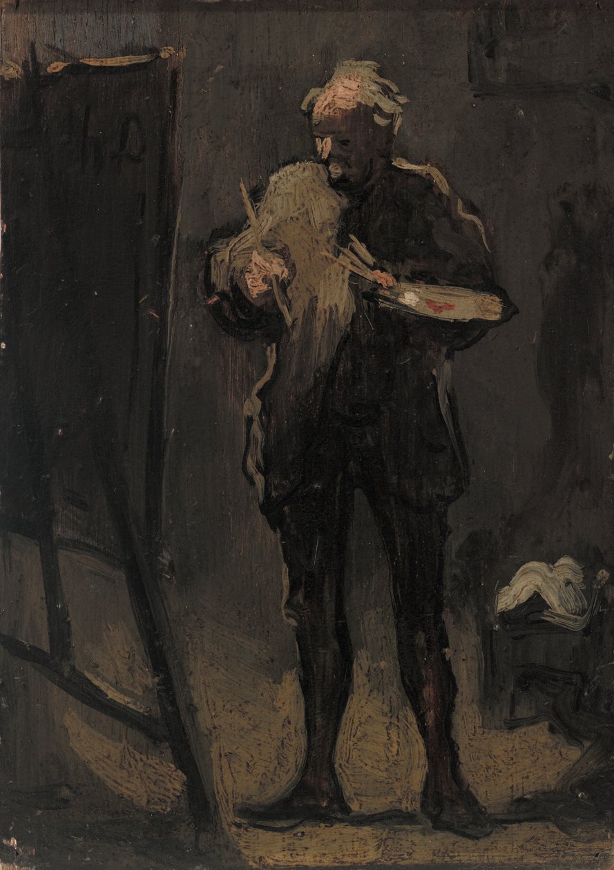Målaren framför sin målning av Honoré Daumier