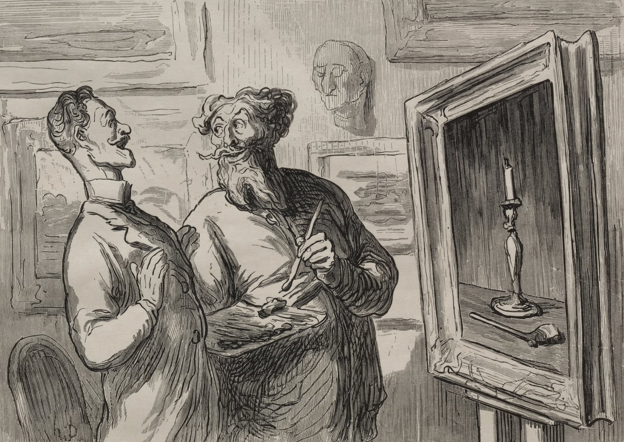 Målarna: En realist hittar alltid en annan realist att beundra honom av Honoré Daumier