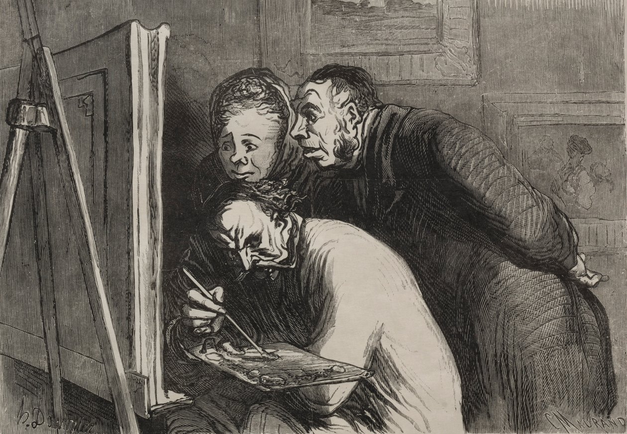 Målarna: Målarna och de borgerliga. av Honoré Daumier