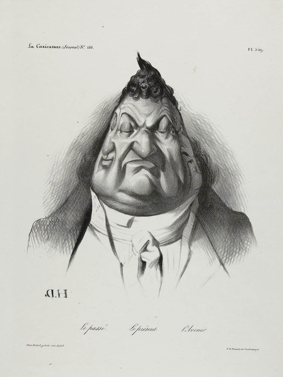 Det förflutna, nuet, framtiden, skylt 349, 1834 av Honoré Daumier