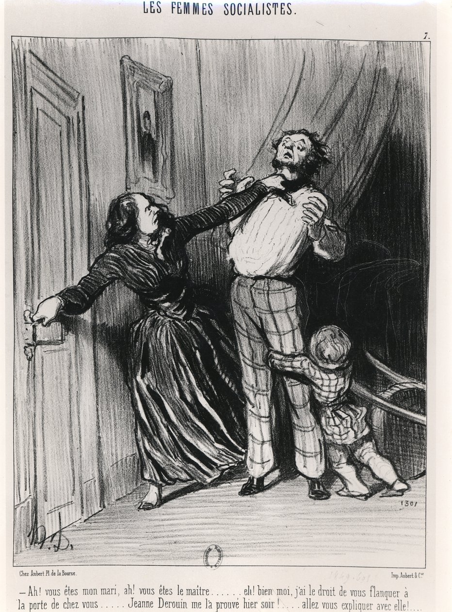 De socialistiska kvinnorna, 1849 av Honoré Daumier