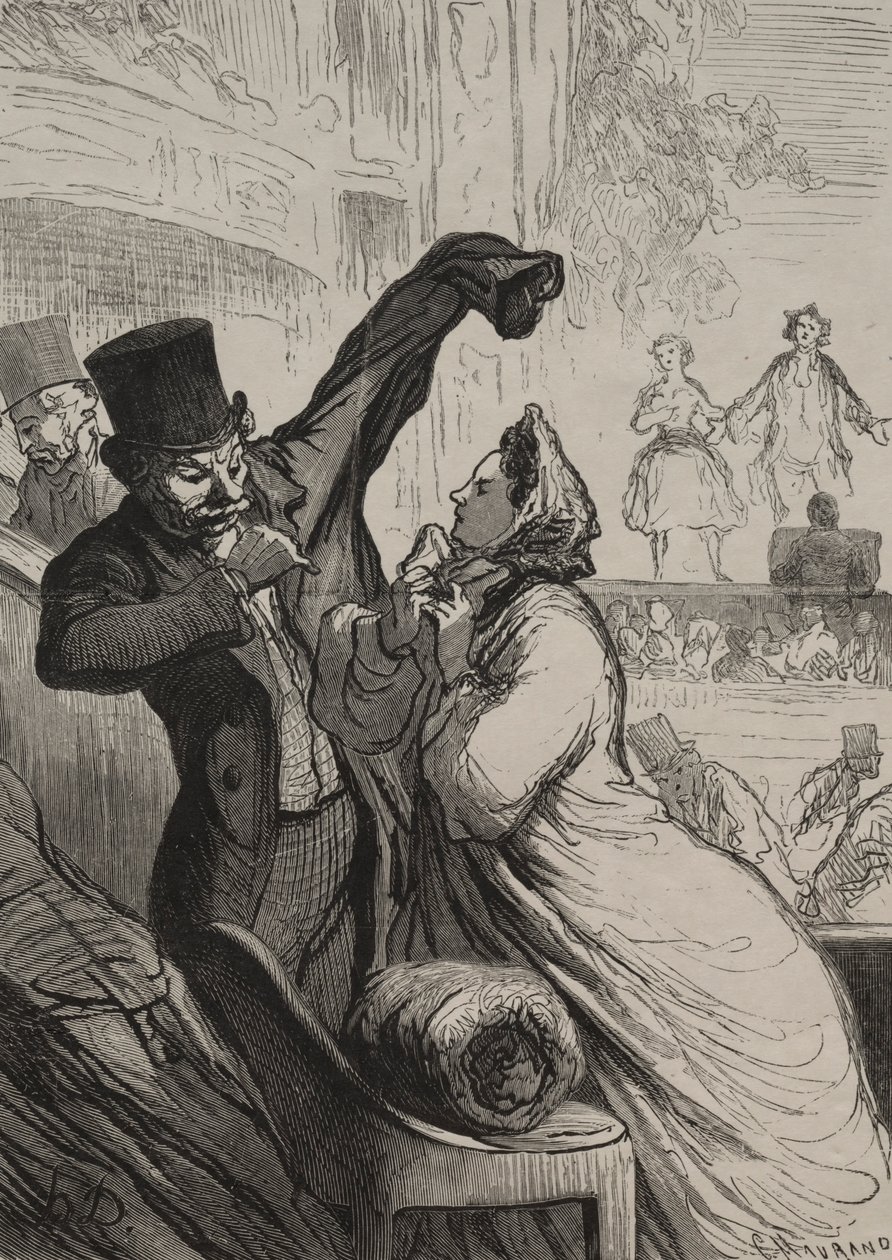 Teatern: Sista scenen. av Honoré Daumier