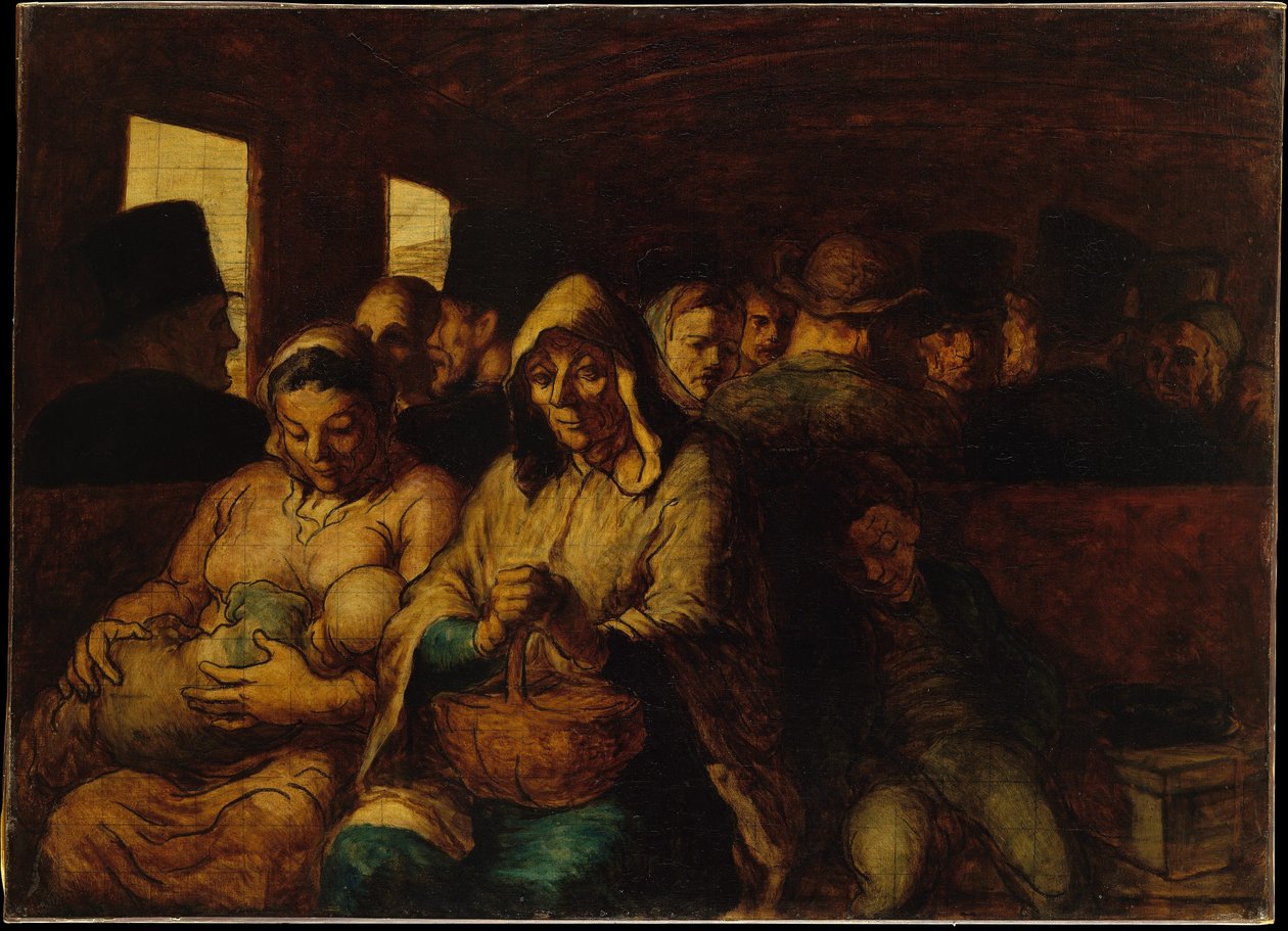 Tredje klassens vagn av Honoré Daumier