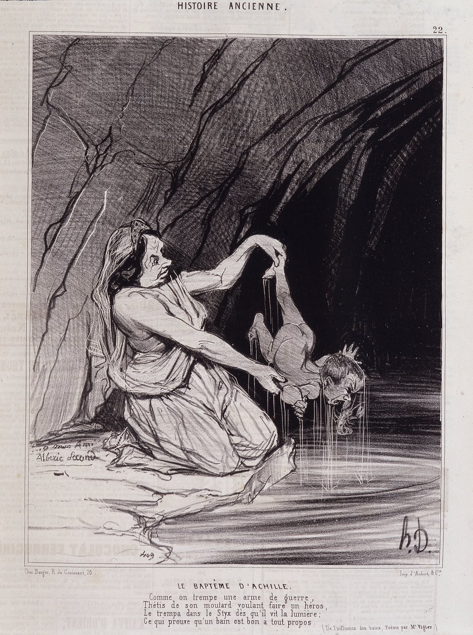 Akilles dop - i "" Charivari "" v.1840 - Honore Daumier av Honoré Daumier