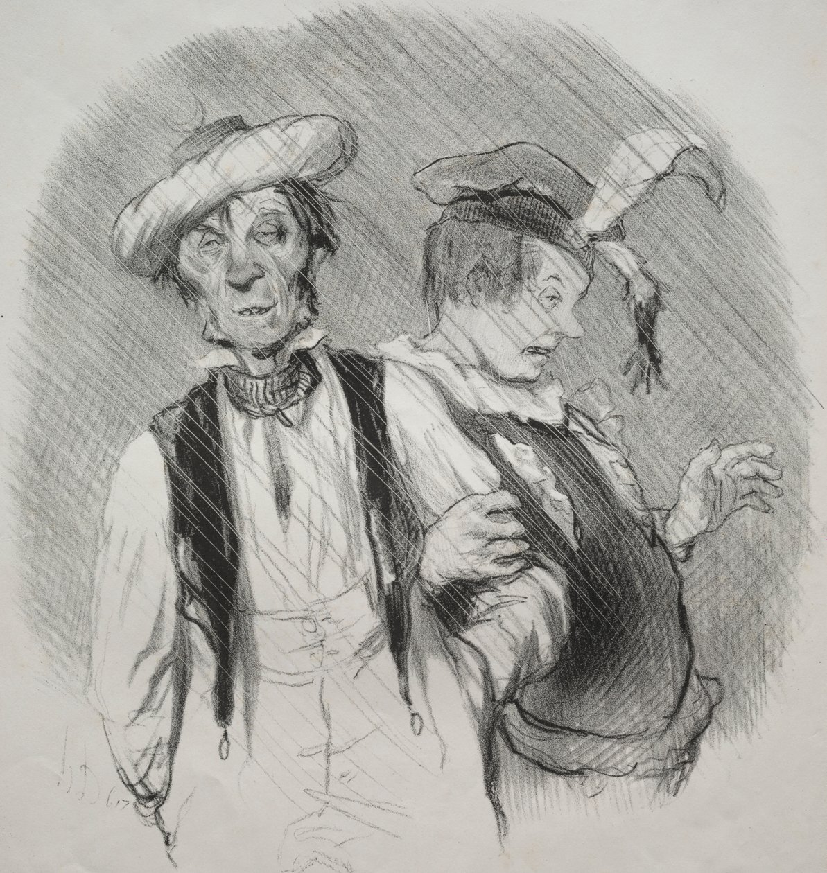 Livets vackra dagar, tallrik 18: Mardi gras av Honoré Daumier