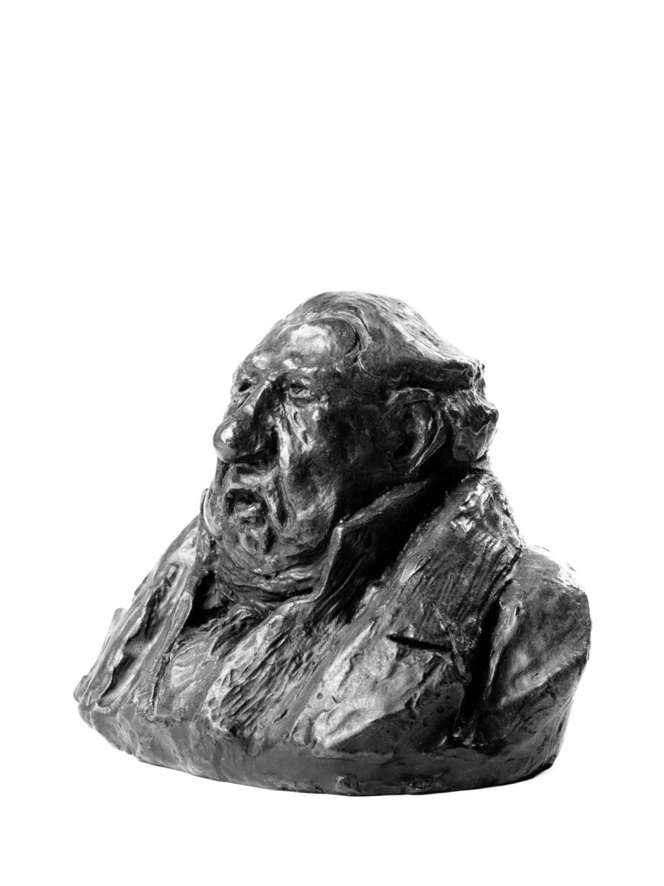 Bystmassorna av "" Celebrites du Juste Milieu"" "" karikatyr av Jean Marie Harle dit Harle pere (1765-1838), suppleant. Kakan"". Skulptur av Honore Daumier (1808-1879) 1800-talet. Inv L 48,23 Dim i cm H 13 x L 1 Musee des Beaux Arts, Palais Lon av Honoré Daumier