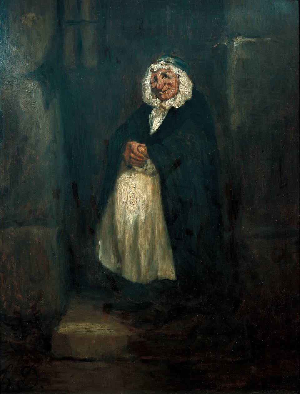 Den gamla dörrvakten av Honoré Daumier