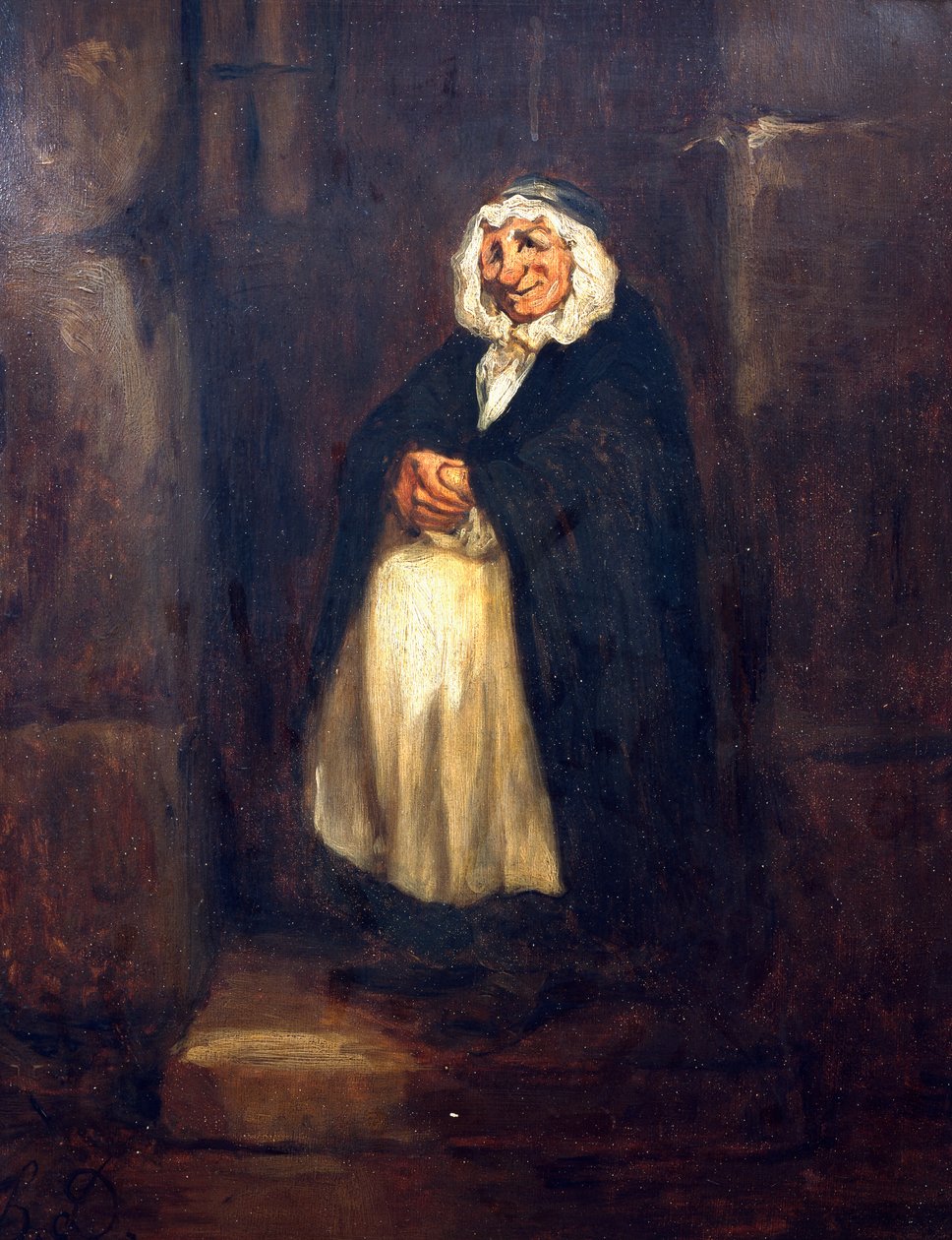 Den gamla dörrvakten av Honoré Daumier