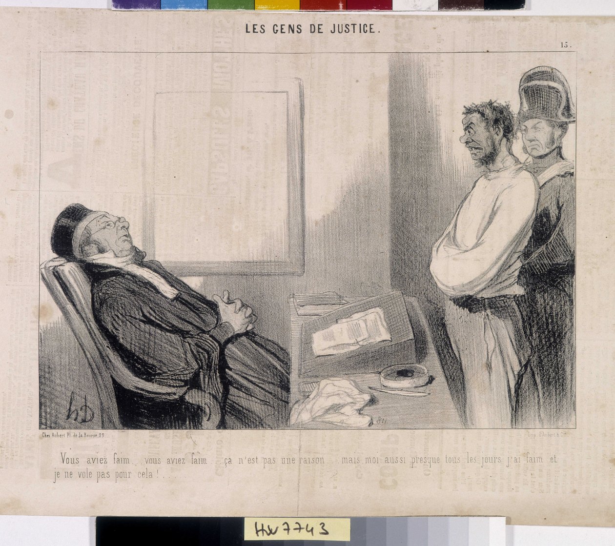 Rättvisans folk. Tecknad av Honore Daumier (1808-1879), 37,5x28. Utdrag ur tidningen Le”” Charivari””, Musee des Beaux Arts, Palais Longchamp, Marseille. av Honoré Daumier