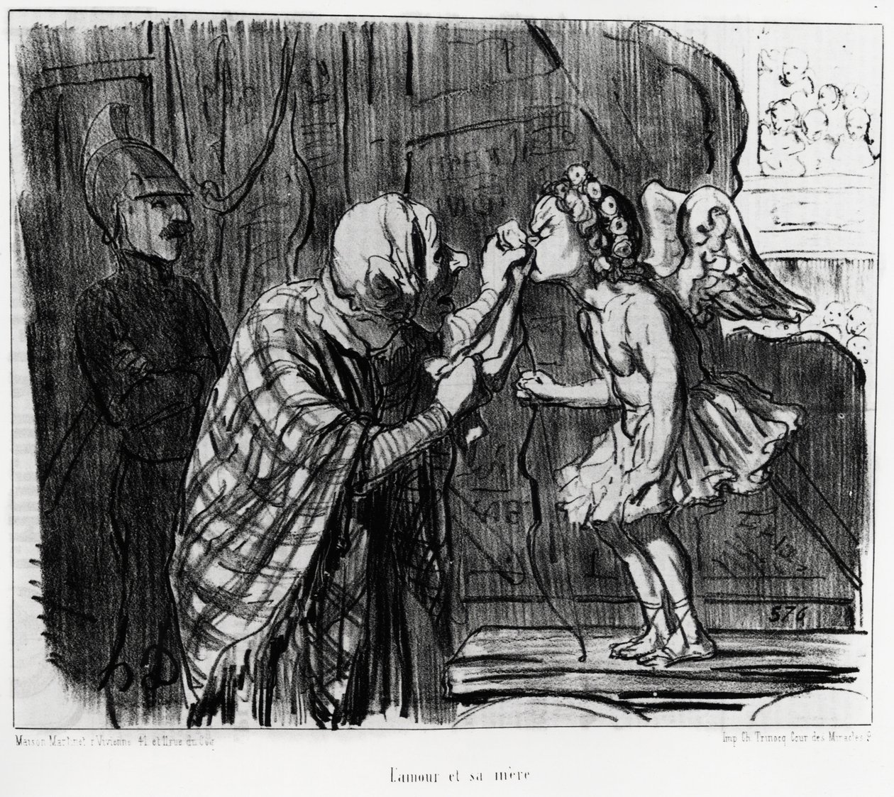 Teater sketch: kärlek och mamma. Illustration d