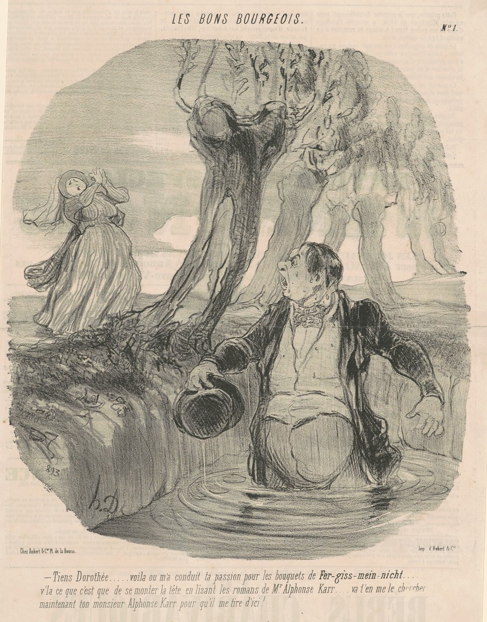 Hej Dorothée... Här har jag blivit ledd... av Honoré Daumier