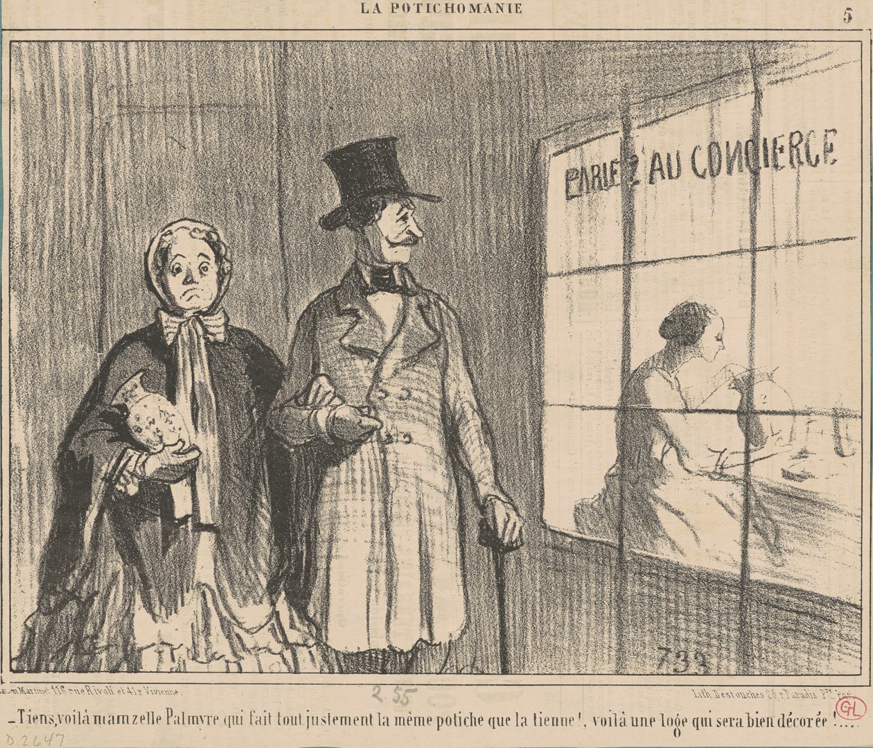 Här, här gör mamzelle palmyre... av Honoré Daumier