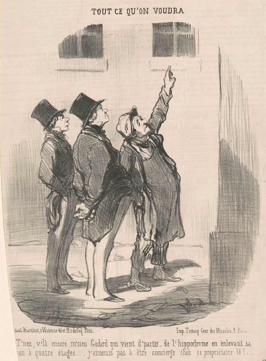 Vänta, där går du igen, herr Godard... av Honoré Daumier