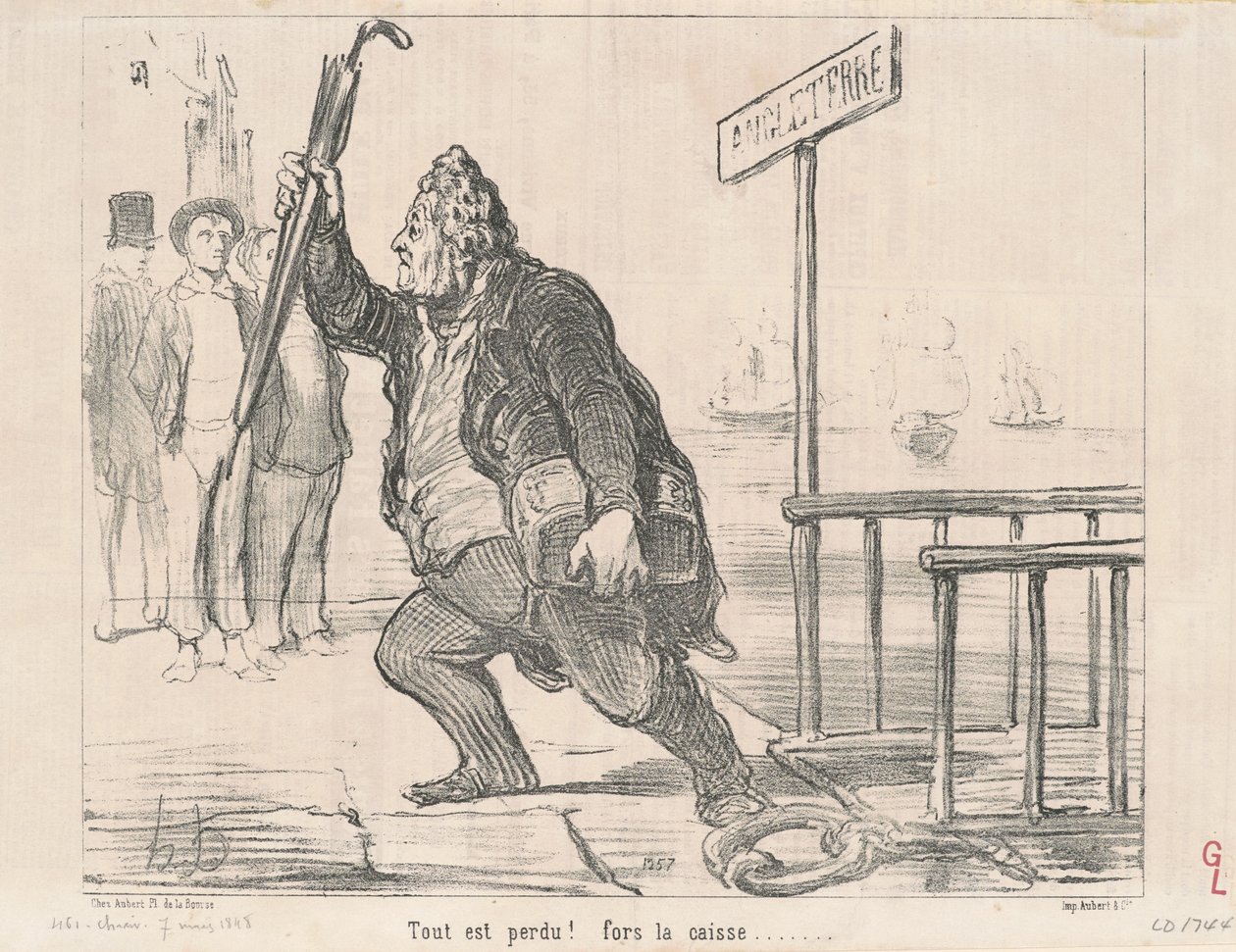 Allt är förlorat! Till kassan av Honoré Daumier