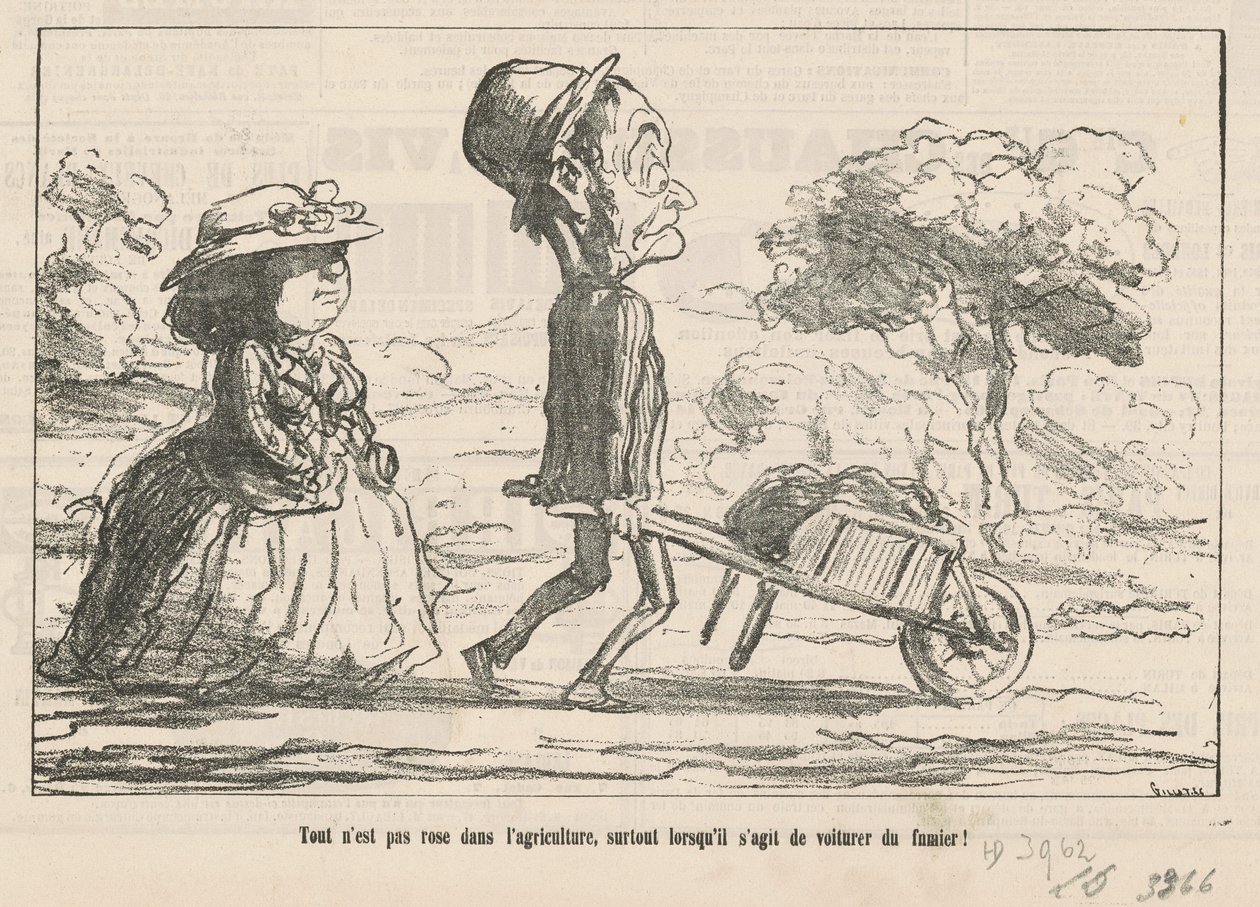 Allt är inte rosa inom jordbruket... av Honoré Daumier