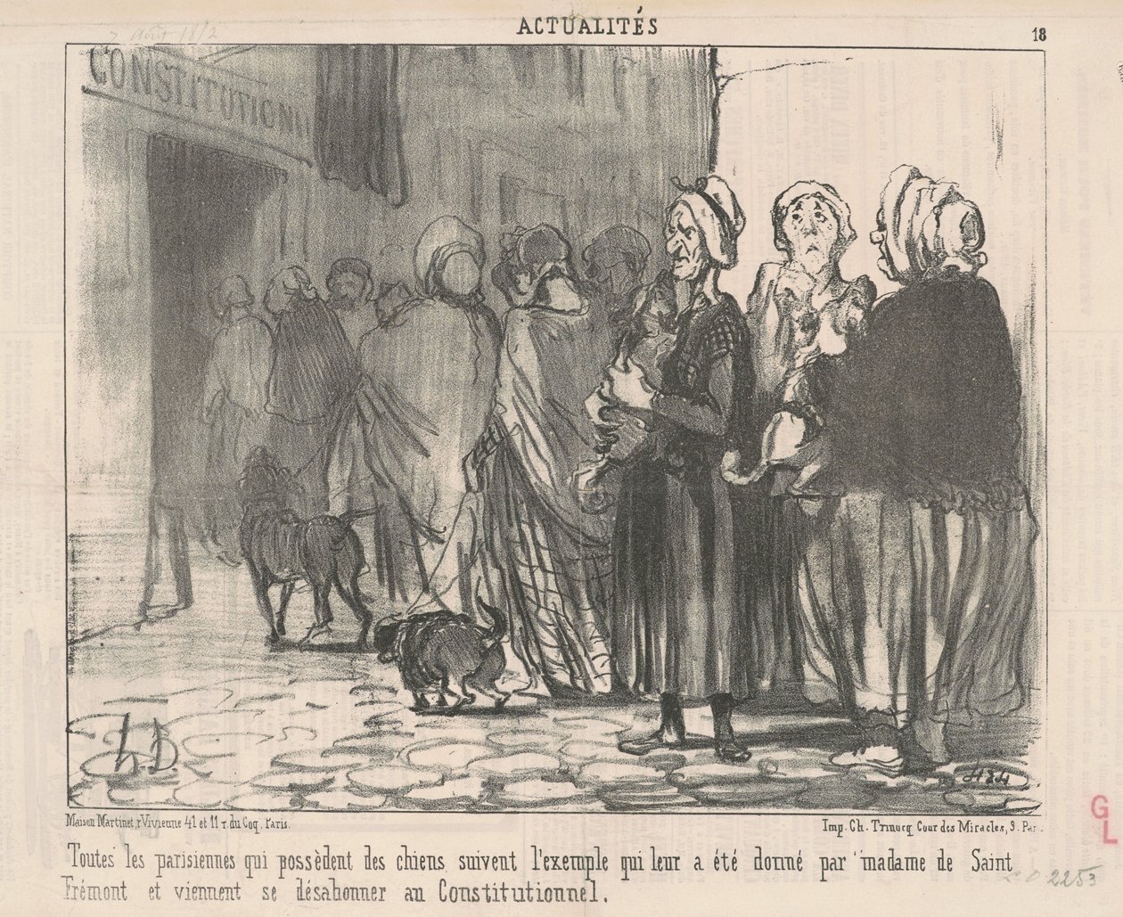Alla parisare som äger hundar... av Honoré Daumier