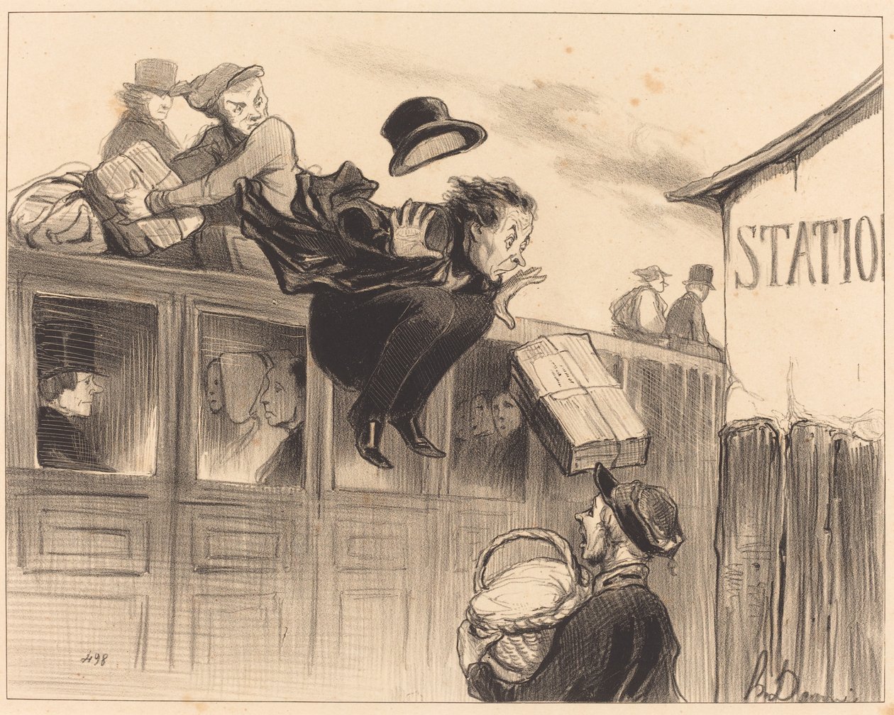 Trettio sekunder av stationen av Honoré Daumier