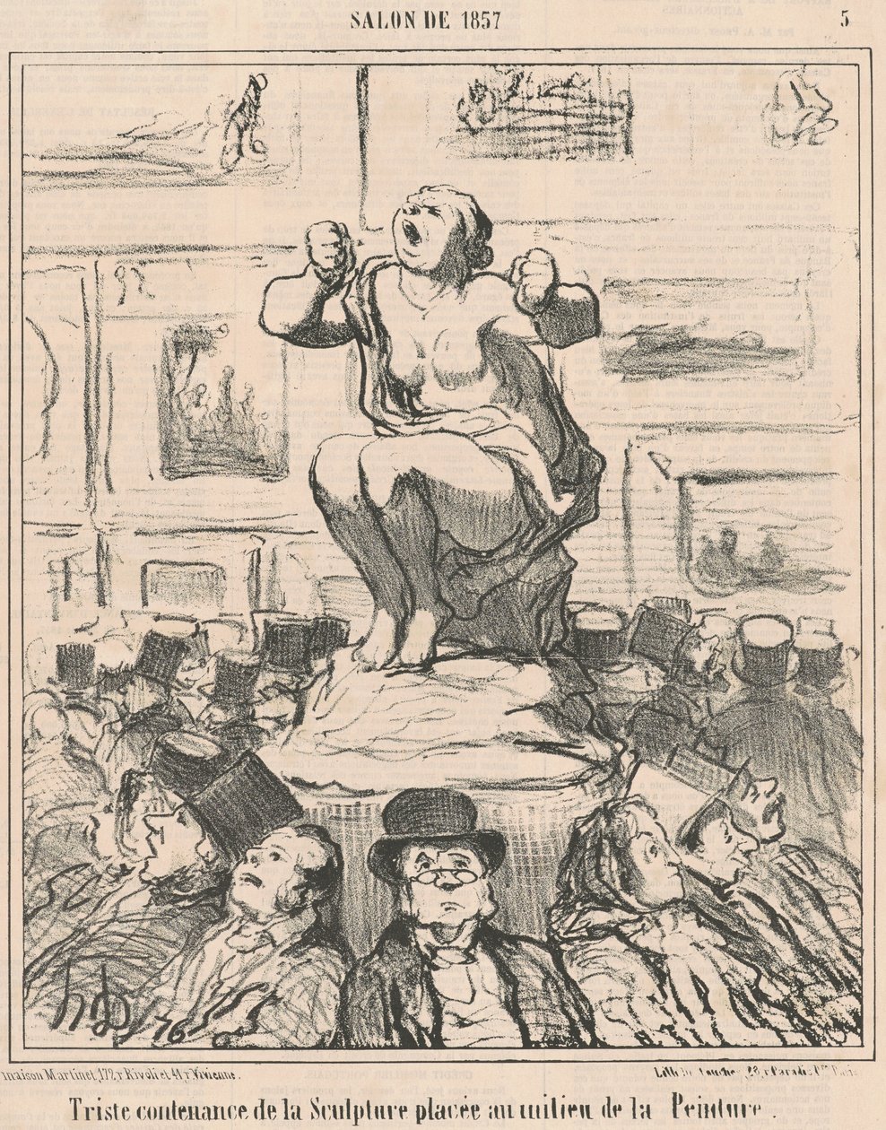 Skulpturens sorgliga utseende... av Honoré Daumier