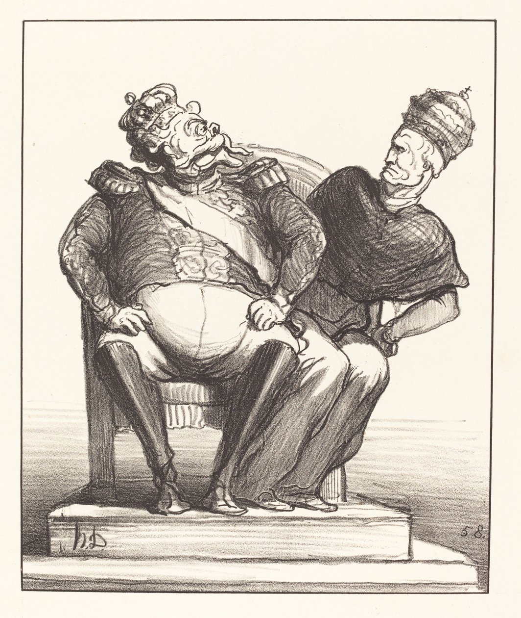 För smal för två av Honoré Daumier