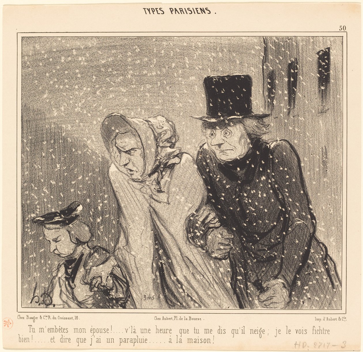 Du stör mig, min fru!... här är en timme... av Honoré Daumier